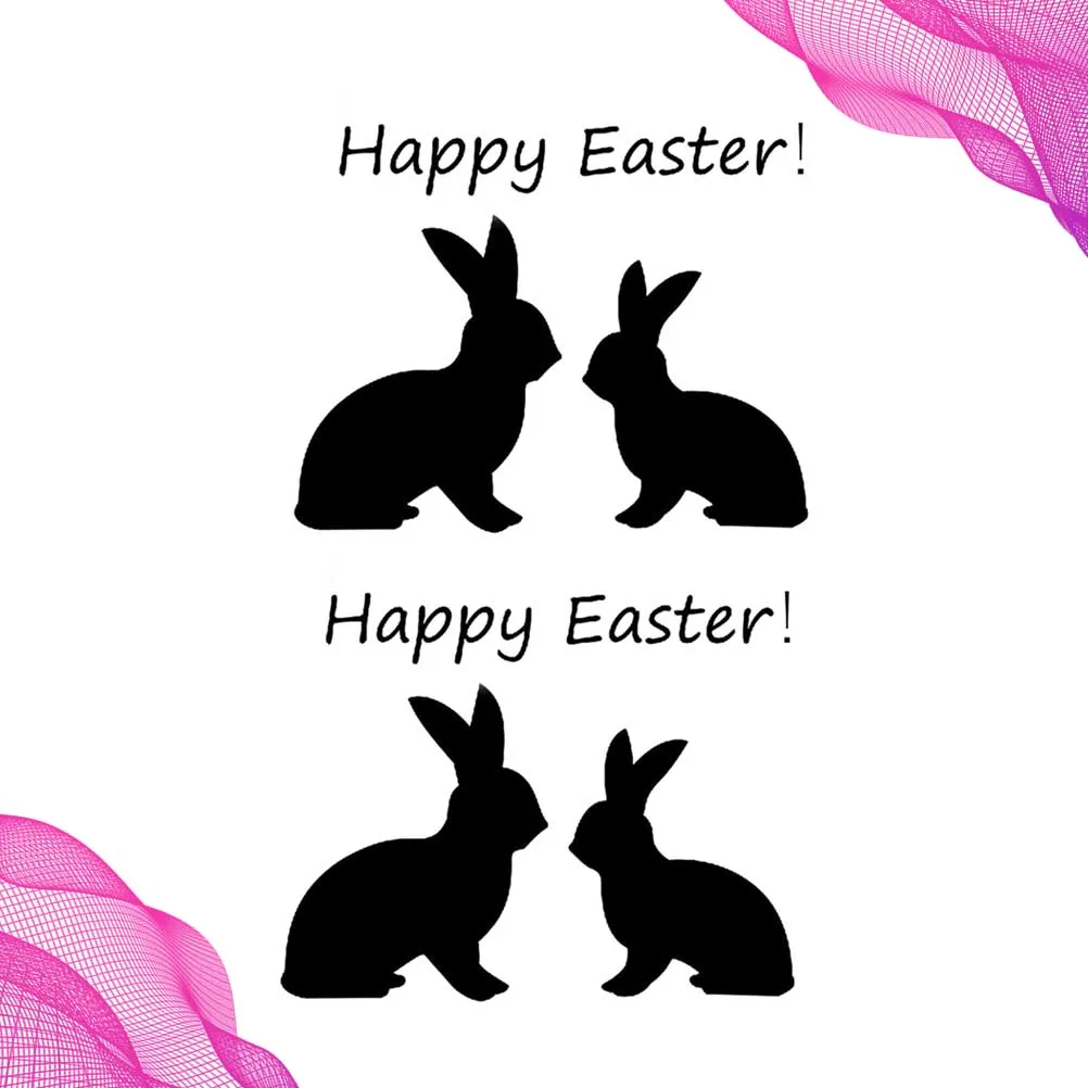 2pcs Easter Wall Stickers Bunny Rabbit Decals Self-Adhesive Decorative For Home Bedroom Bathroom Glass Metal Surfaces Easy Apply
2pcs Easter Wall Stickers Bunny Rabbit Decals Self-Adhesive Decorative For Home Bedroom Bathroom Glass Metal Surfaces Easy Apply