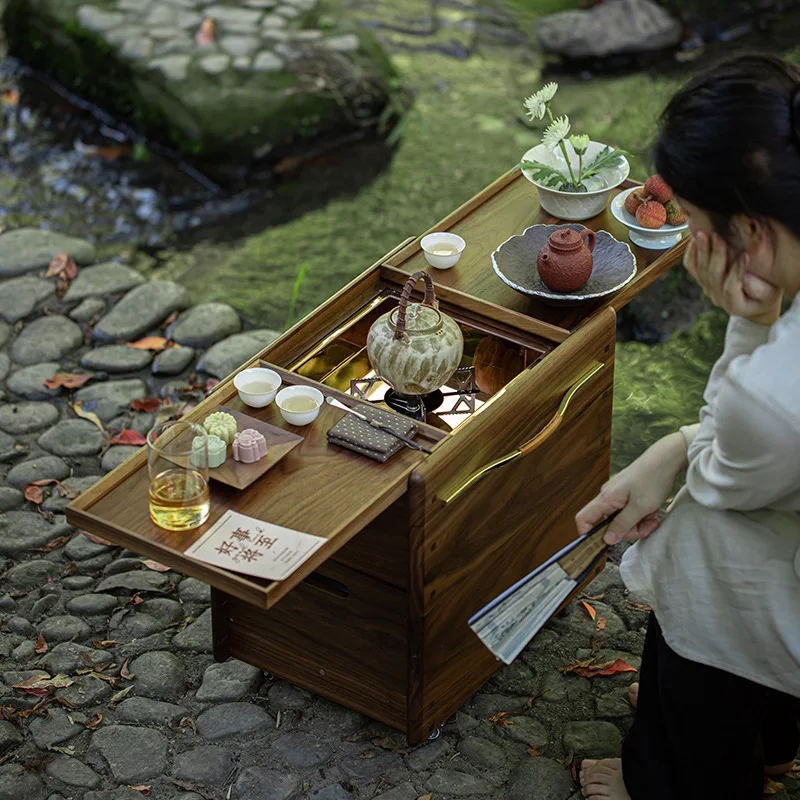 Камин из орехового дерева, чайная углеродная плита, новый китайский портативный чайный столик для кемпинга, шкаф для хранения, уличная пожарная чаша, чайный столик
Камин из орехового дерева, чайная углеродная плита, новый китайский портативный чайный столик для кемпинга, шкаф для хранения, уличная пожарная чаша, чайный столик