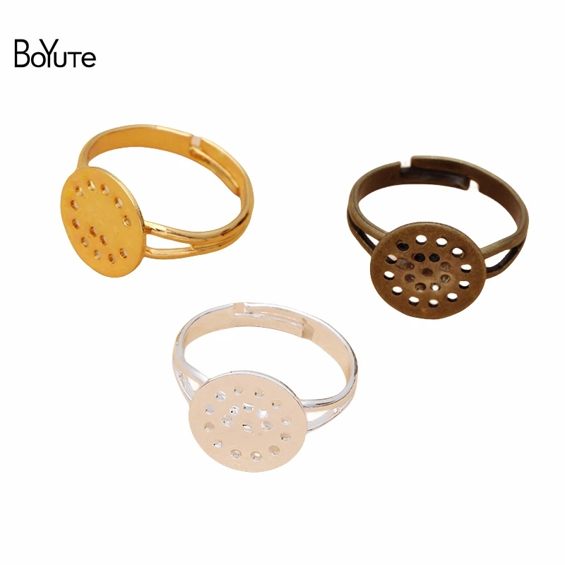 BoYuTe Custom Made (200 Pieces/Lot) Metal Brass Adjustable Ring Settings with 12MM Flat Base Diy Handmade Jewelry Accessories
BoYuTe Custom Made (200 Pieces/Lot) Metal Brass Adjustable Ring Settings with 12MM Flat Base Diy Handmade Jewelry Accessories