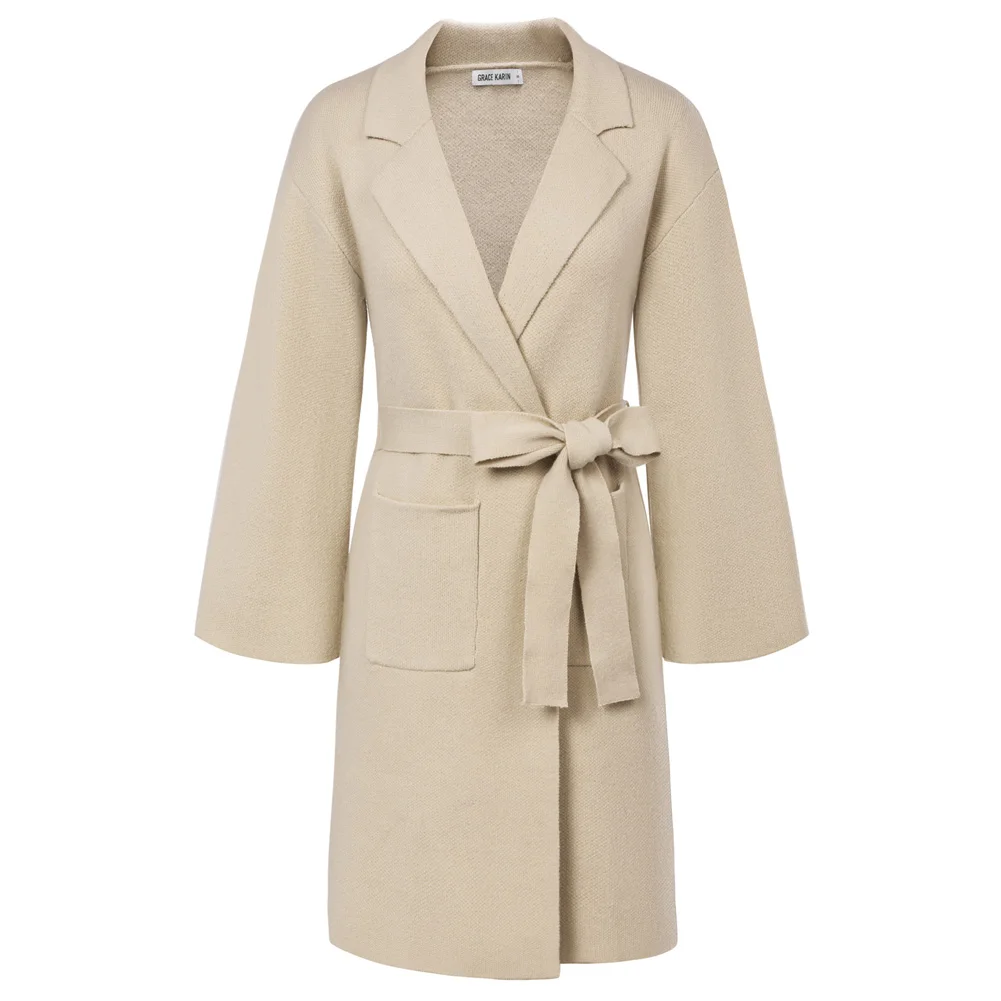 Женские куртки GK, пальто, кардиган с воротником с лацканами, свитер выше колена с открытыми плечами спереди, повседневное уличное зимнее пальто в Корейском стиле
Женские куртки GK, пальто, кардиган с воротником с лацканами, свитер выше колена с открытыми плечами спереди, повседневное уличное зимнее пальто в Корейском стиле