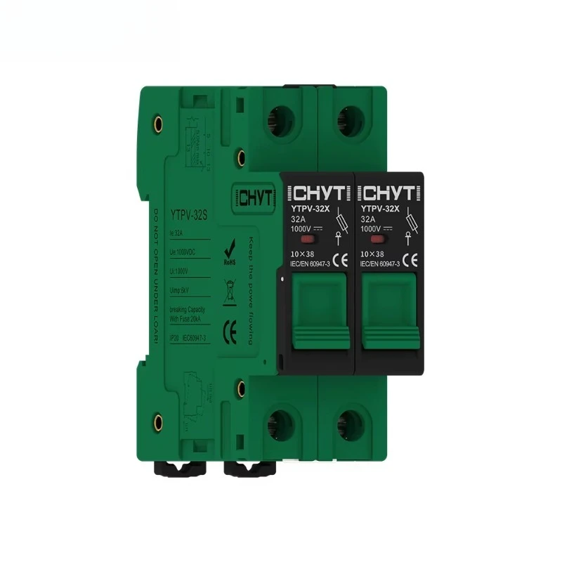 YTPV-32 1 Set 1/2/3/4 Pole 10x38mm GPV DC Fuse 1000V 1-32A Fuse and Fuse Holder
YTPV-32 1 Set 1/2/3/4 Pole 10x38mm GPV DC Fuse 1000V 1-32A Fuse and Fuse Holder