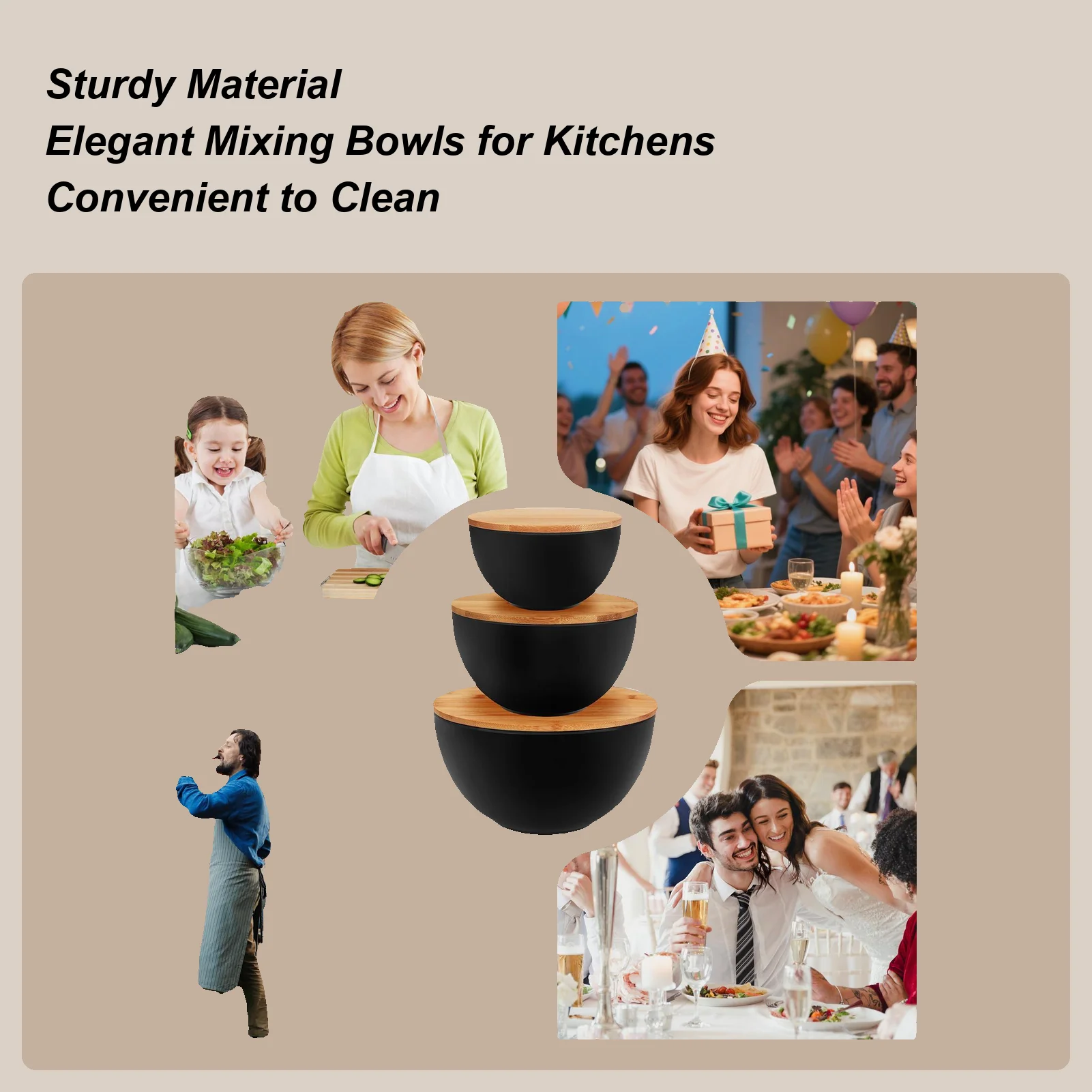 Salad Bowl With Lid 3 Pieces Fruits Containers Nesting Food Storage Containers With Wood Lids Serving Preparing Kitchen Tools 
Salad Bowl With Lid 3 Pieces Fruits Containers Nesting Food Storage Containers With Wood Lids Serving Preparing Kitchen Tools