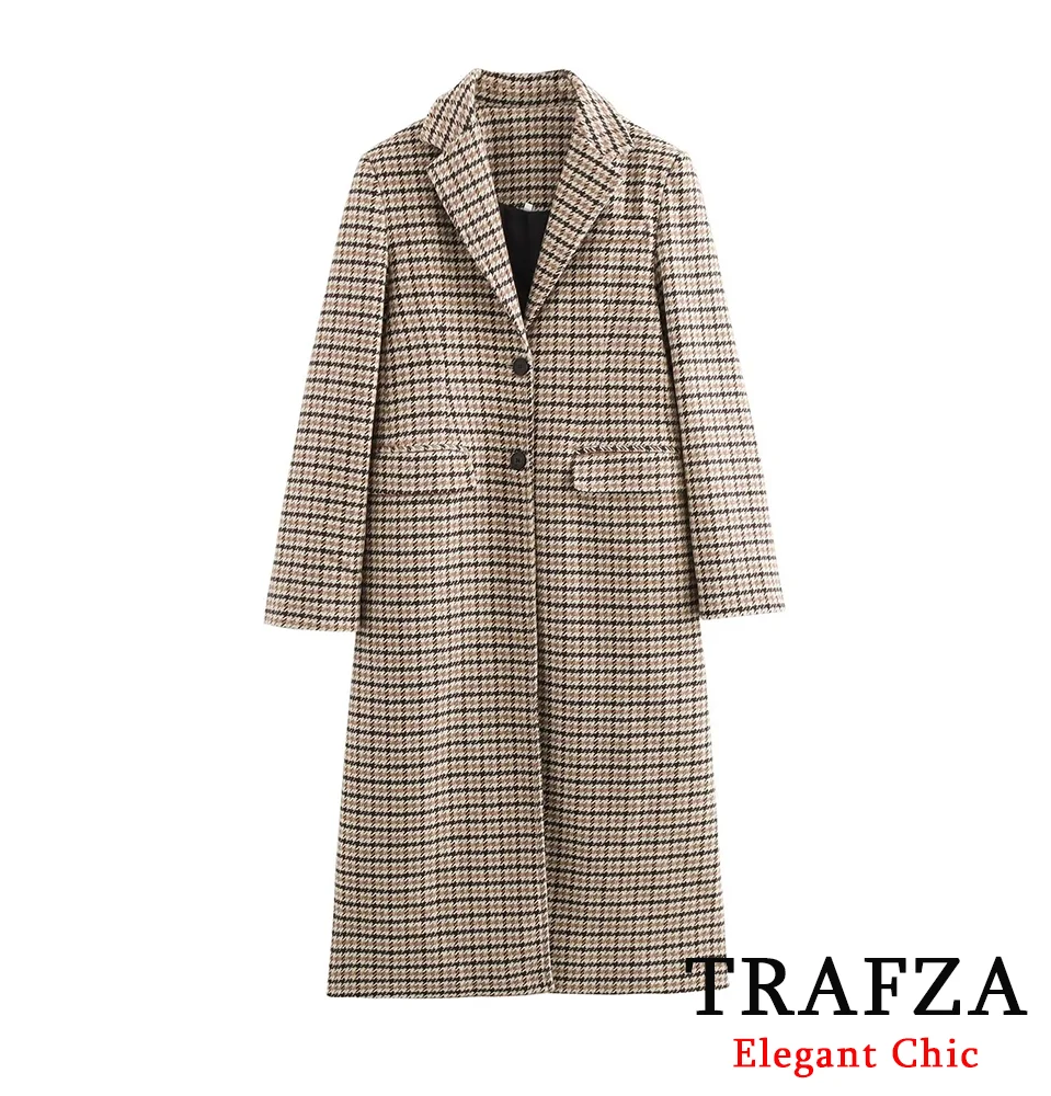 TRAFZA-Women Elegant Plaid Long Coat Lapel Buttons Pockets Long Coat with Lined New 2024 Fall Winter Fashion Vintage Long Coat
TRAFZA-Women Elegant Plaid Long Coat Lapel Buttons Pockets Long Coat with Lined New 2024 Fall Winter Fashion Vintage Long Coat