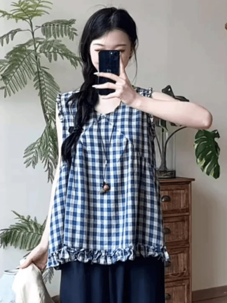 Korean Sle Plaid irt Women's Faion Spring 2026 ular Unique Meat Covering Small irt Loose Fit Casual Wear
Korean Sle Plaid irt Women's Faion Spring 2026 ular Unique Meat Covering Small irt Loose Fit Casual Wear