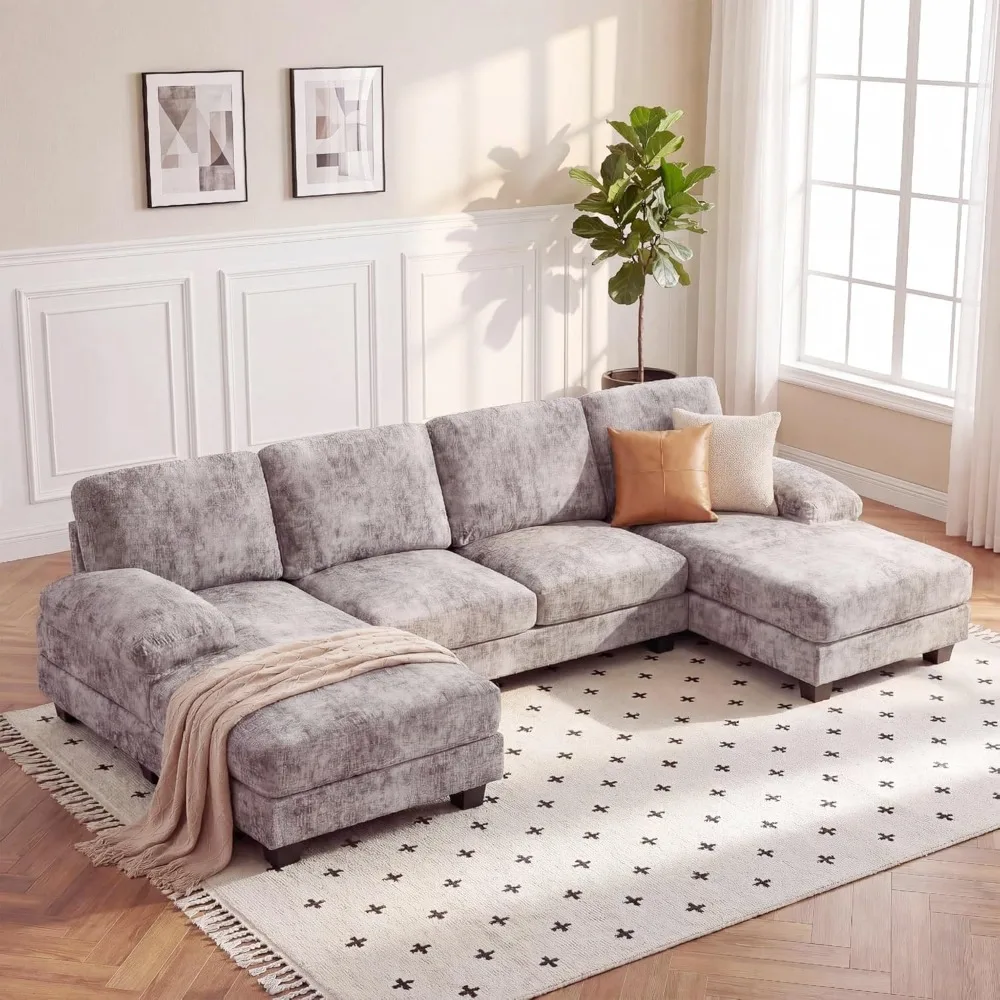 Sectional Couch with Double Chaise, U-Shaped Sofa with Removable & Washable Cushion Covers, 4 Seat Sofa Couches, Customized
Sectional Couch with Double Chaise, U-Shaped Sofa with Removable & Washable Cushion Covers, 4 Seat Sofa Couches, Customized