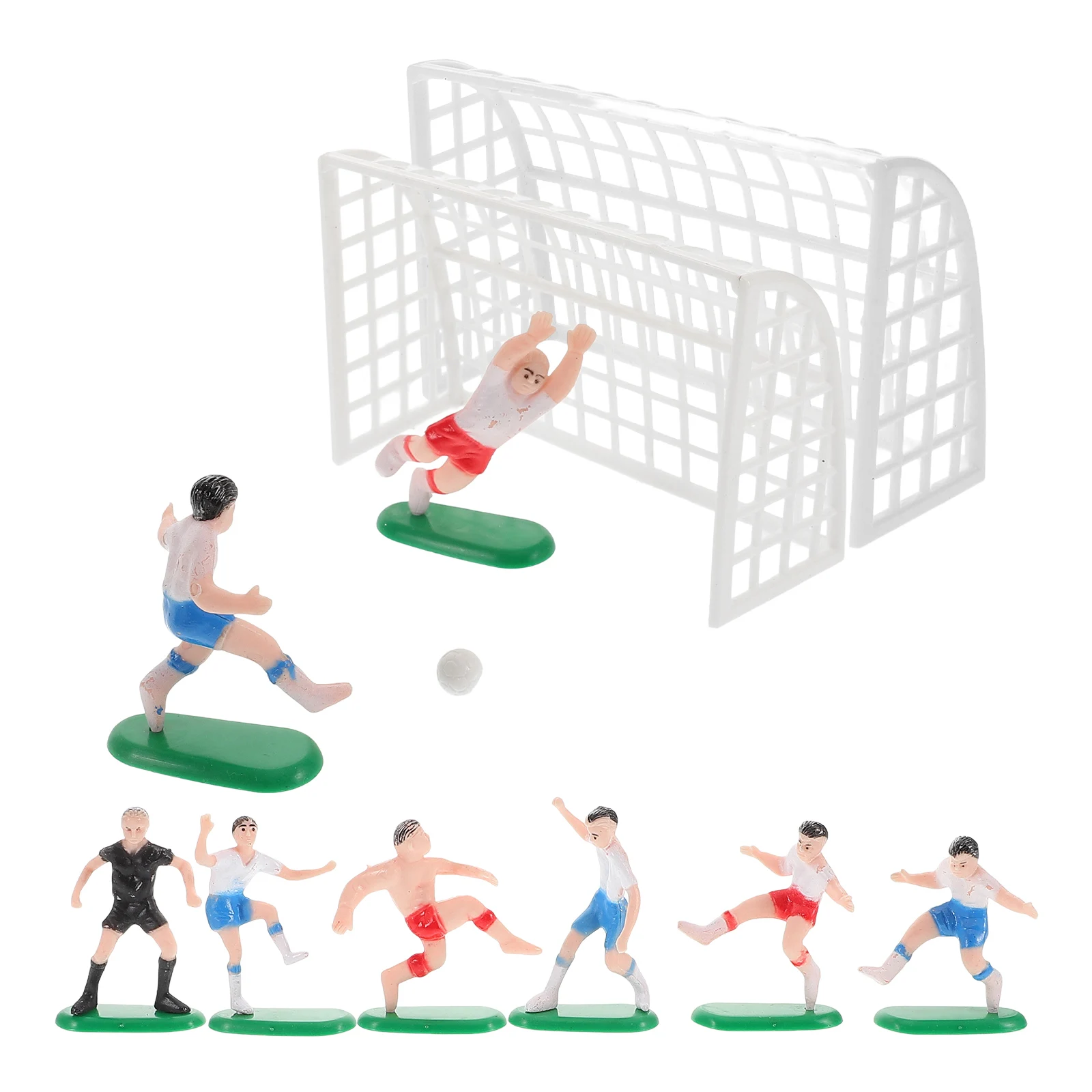 9 Piece Football Decorations Soccer Athlete Model Toy White Goal Figures Party Supplies Mini L scape Scene Cake Toppers For Boys
9 Piece Football Decorations Soccer Athlete Model Toy White Goal Figures Party Supplies Mini L scape Scene Cake Toppers For Boys