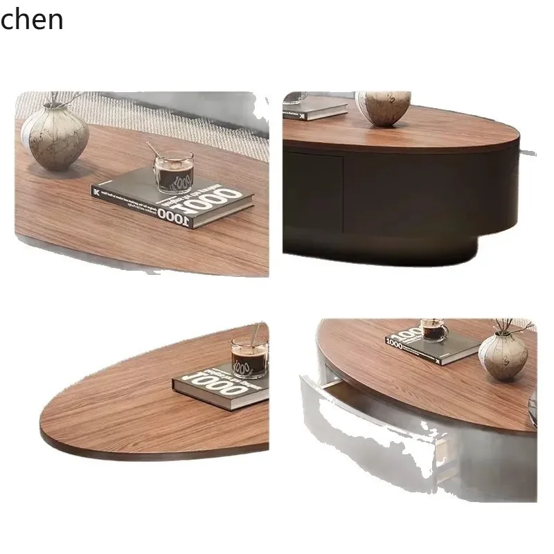b11-7.2 Wabi-sabi style oval coffee table in walnut color for small apartments, home living room coffee table set
b11-7.2 Wabi-sabi style oval coffee table in walnut color for small apartments, home living room coffee table set