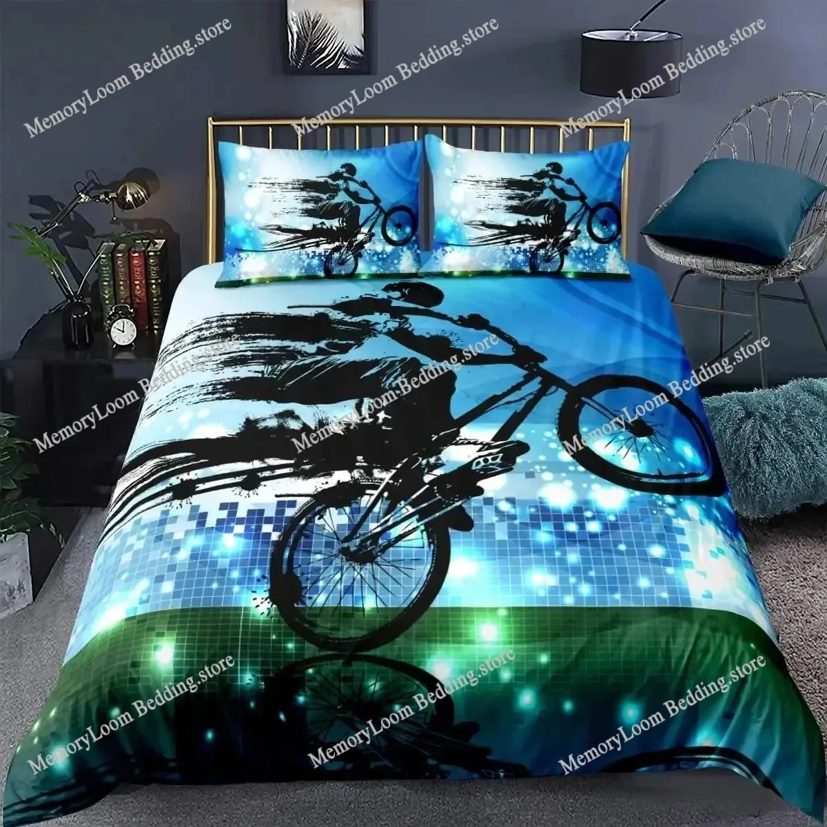 Dirt Bike Duvet Cover Set,Sports Biker Motocross Racing Moves Theme Bedding Sets,Youth Cool Teen Boys Comforter Cover Set
Dirt Bike Duvet Cover Set,Sports Biker Motocross Racing Moves Theme Bedding Sets,Youth Cool Teen Boys Comforter Cover Set