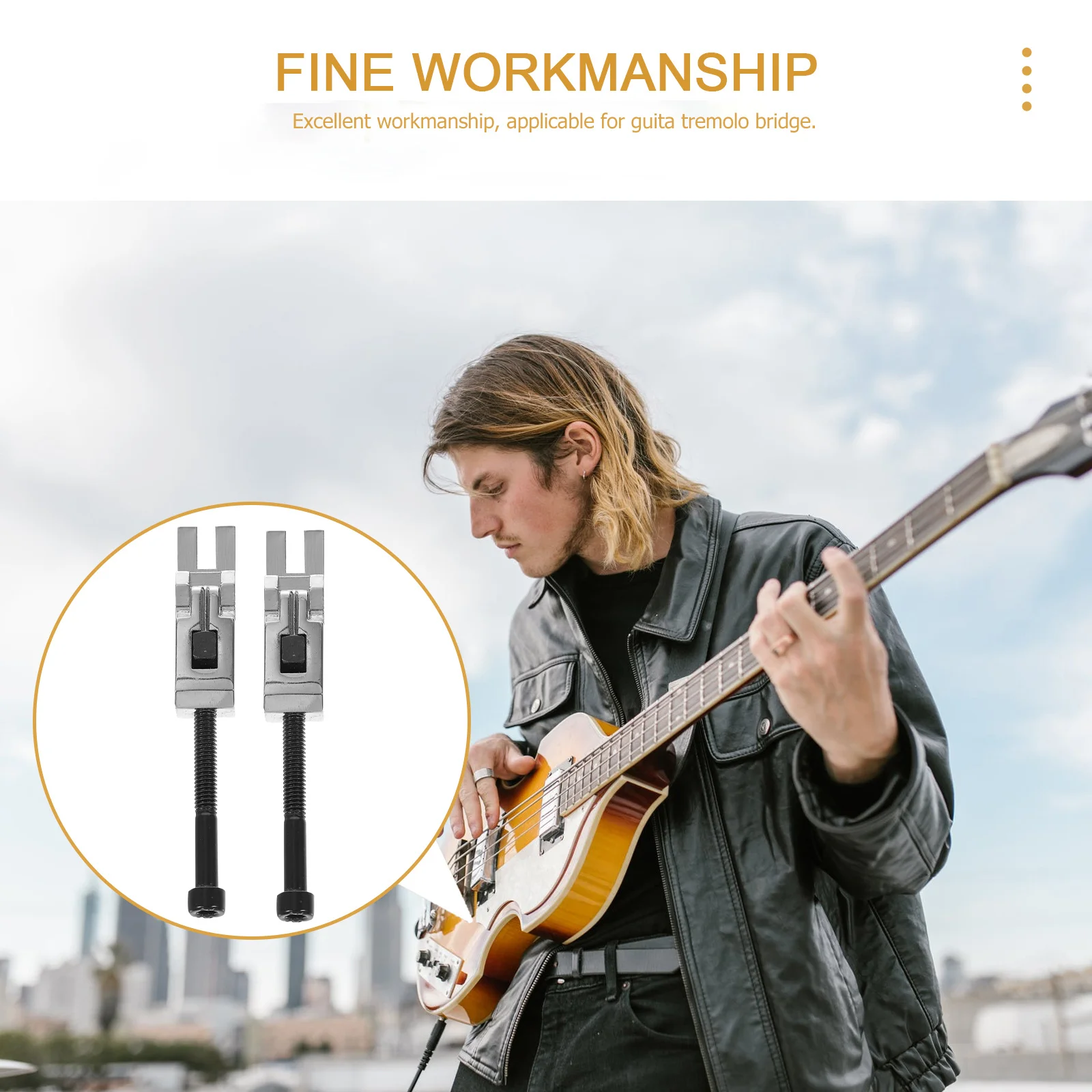 6 pcs Double Locking Saddles Electric Guitar Tremolo Bridge Replacement Metal String Saddle Blocks Chrome Plated Durable Guitar
6 pcs Double Locking Saddles Electric Guitar Tremolo Bridge Replacement Metal String Saddle Blocks Chrome Plated Durable Guitar