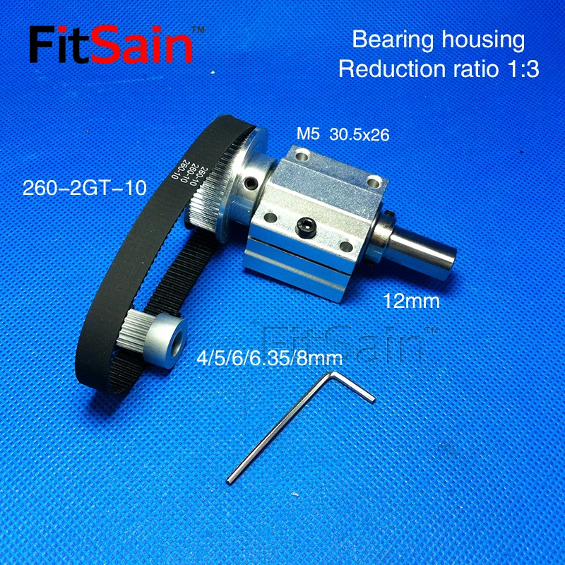 FitSain - Motor bearing seat 1:3 reduction spindle seat table saw timing pulley belt pulley
FitSain - Motor bearing seat 1:3 reduction spindle seat table saw timing pulley belt pulley