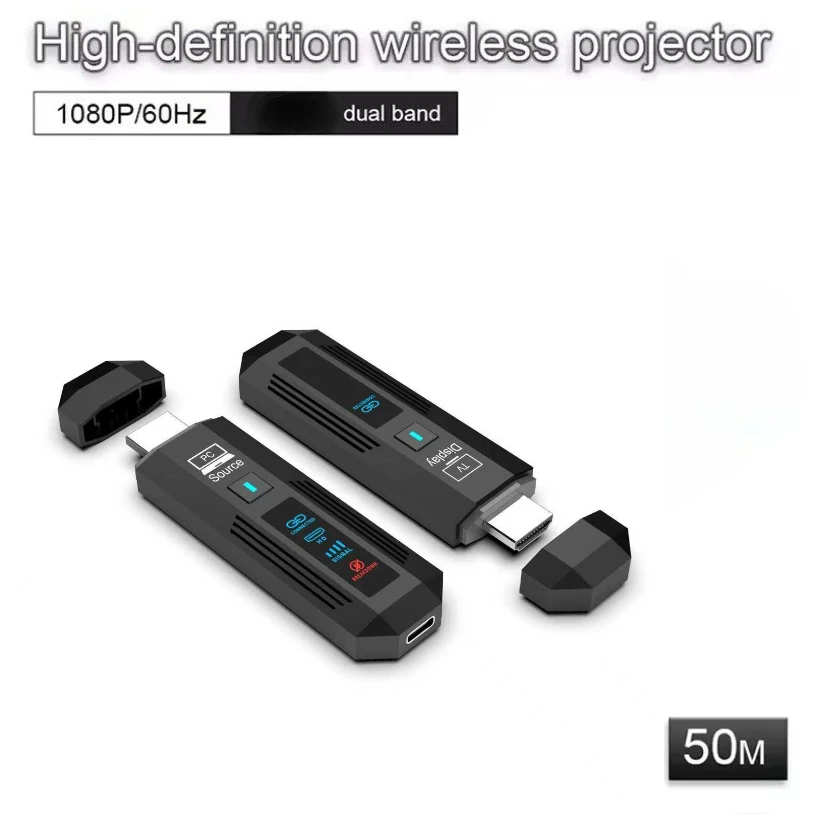 5.8G 1080P 50M Wireless HD-Compatible Video Audio Transmitter Receiver Extender Adapter Dongle For TV Monitor Projector PC
5.8G 1080P 50M Wireless HD-Compatible Video Audio Transmitter Receiver Extender Adapter Dongle For TV Monitor Projector PC