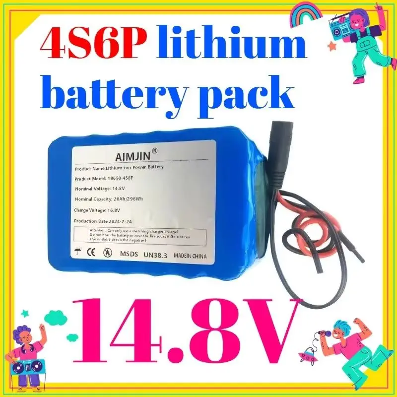 Battery Pack for Night Fishing Lamp Heater Miner's Amplifier, BMS, 16.8V Charger, 4S6P, 14.8V, 20Ah, Li-on Battery Pack, 18650
Battery Pack for Night Fishing Lamp Heater Miner's Amplifier, BMS, 16.8V Charger, 4S6P, 14.8V, 20Ah, Li-on Battery Pack, 18650