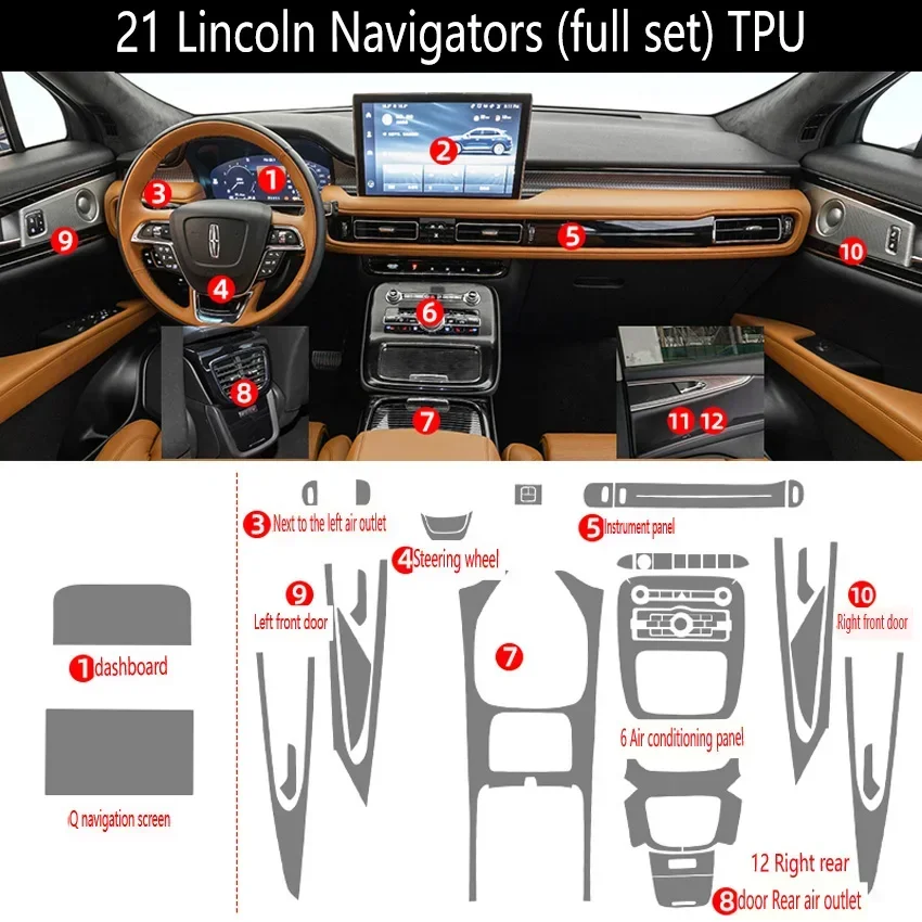 For Lincoln Nautilus 2021 Tpu Transparent Protector Film Interior Sticker Center Control Navigation Gear Panel Car Accessories
For Lincoln Nautilus 2021 Tpu Transparent Protector Film Interior Sticker Center Control Navigation Gear Panel Car Accessories