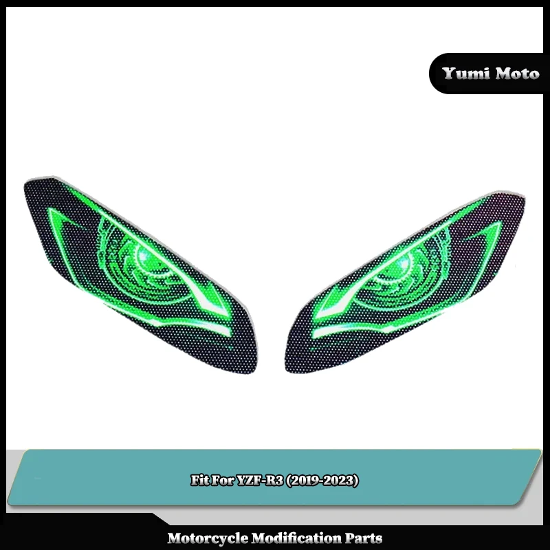 Motorcycle 3D Headlight Sticker Waterproof Motorcycle Decals PVC Stickers Fit For YAMAHA YZFR3 YZF-R3 YZF R3 2019-2023 2022 2021