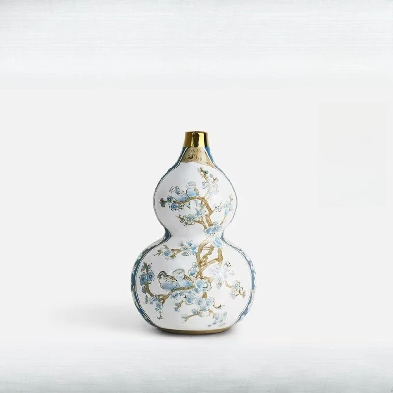 Новая китайская ваза ручной росписи, керамическая, в форме тыквы, с цветочным узором, фарфоровая, для гостиной, украшение для прихожей
Новая китайская ваза ручной росписи, керамическая, в форме тыквы, с цветочным узором, фарфоровая, для гостиной, украшение для прихожей