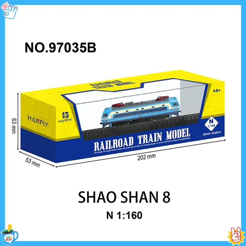 N Scale HF 1:160 SHAO SHAN 8 SS8 Train Model Static Collection Decorated Holiday Gifts Toys
N Scale HF 1:160 SHAO SHAN 8 SS8 Train Model Static Collection Decorated Holiday Gifts Toys