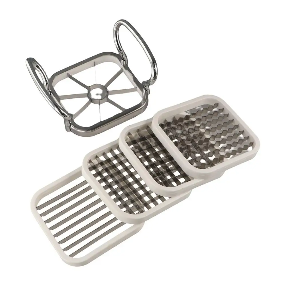 5pcs/set Multi-Purpose Stainless Steel French Fry Cutter Manual High Hardness French Fry Slicer Durable Fruit Cutter Vegetable
5pcs/set Multi-Purpose Stainless Steel French Fry Cutter Manual High Hardness French Fry Slicer Durable Fruit Cutter Vegetable