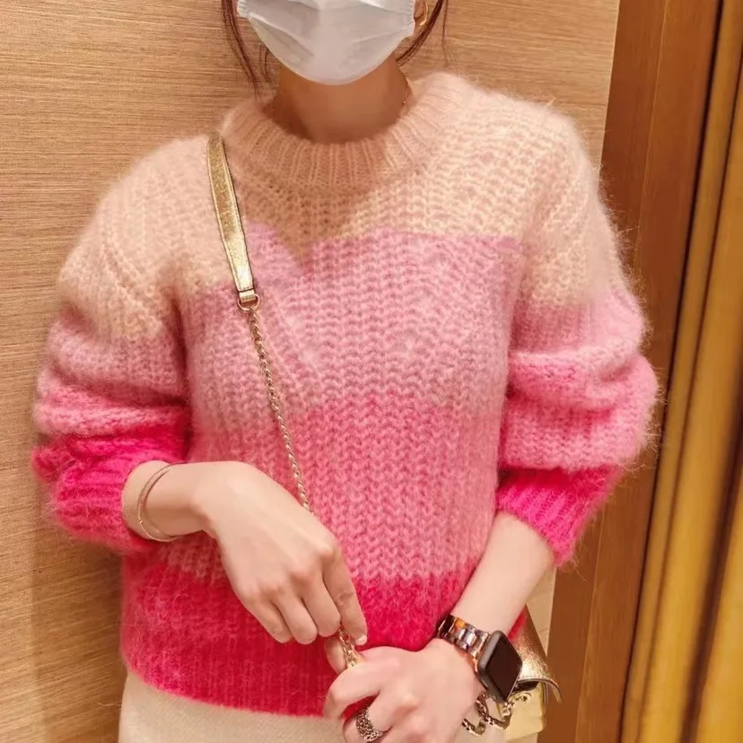 Women's Sweater Striped Gradient Crochet Hollow Out Autumn New Casual O-neck Loose JumpersLadies
Women's Sweater Striped Gradient Crochet Hollow Out Autumn New Casual O-neck Loose JumpersLadies