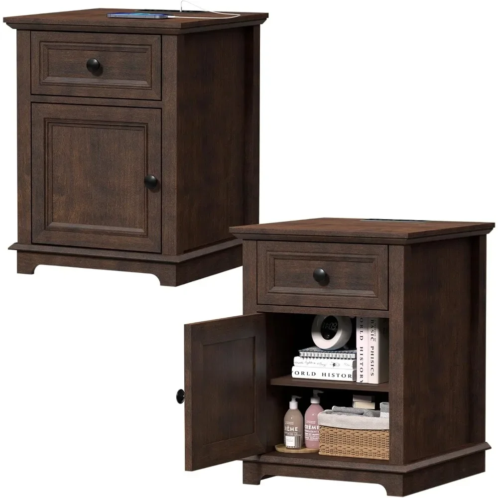End Tables with Fast-Charge Sets, Side Tables with Drawers, Storage Side Tables Living Room, Adjustable Shelf, Bedroom Nightstan
End Tables with Fast-Charge Sets, Side Tables with Drawers, Storage Side Tables Living Room, Adjustable Shelf, Bedroom Nightstan