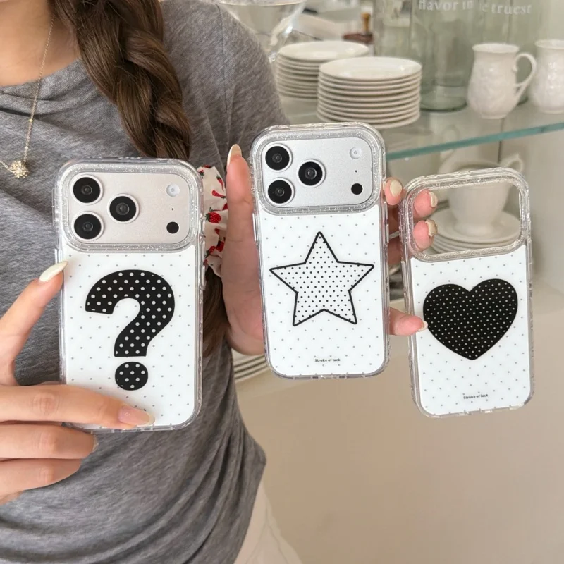 Korean Polka Dot Cute Star Love Heart Phone Case For iPhone 17 Pro 16 15 14 Pro Max Protective Cover Shockproof Cases For iPhone
Korean Polka Dot Cute Star Love Heart Phone Case For iPhone 17 Pro 16 15 14 Pro Max Protective Cover Shockproof Cases For iPhone