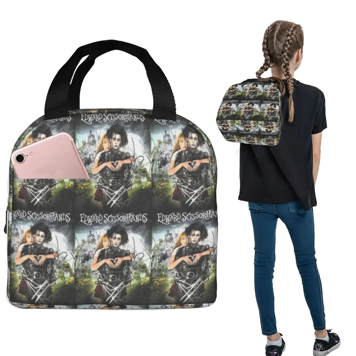 Edward Scissorhands Movie Insulated Lunch Bag for Women Children Portable Food Boxes Thermal Lunch Box Tote
Edward Scissorhands Movie Insulated Lunch Bag for Women Children Portable Food Boxes Thermal Lunch Box Tote