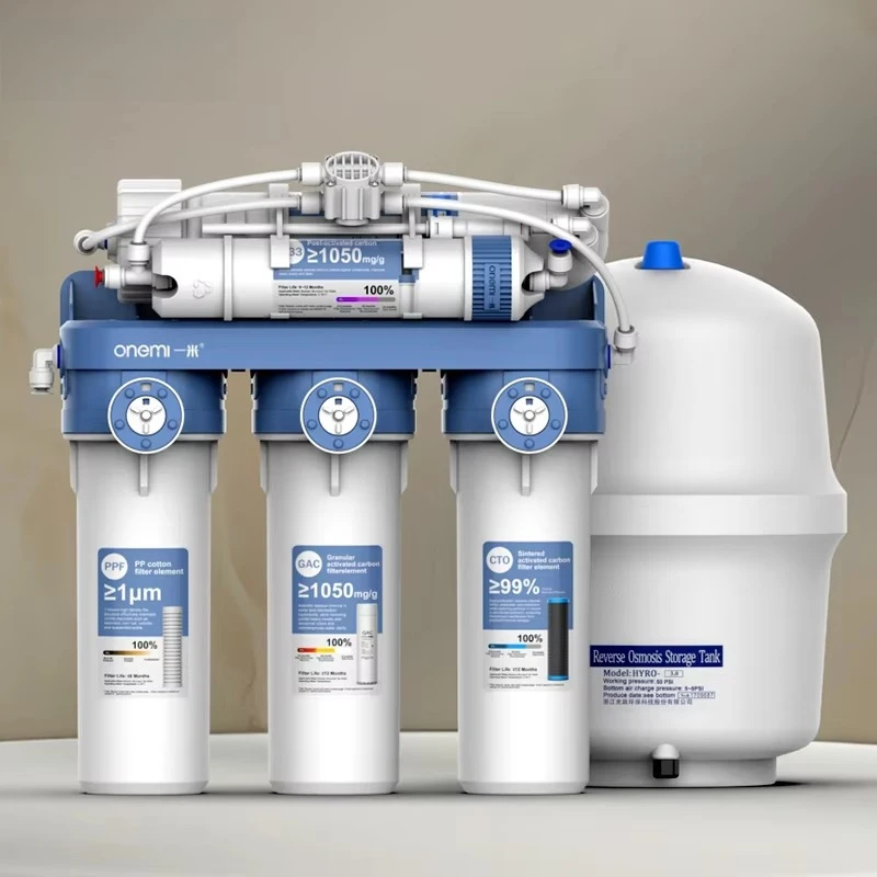 OEM Pump-Free Water Purifier 125G 5-stage Household Non-Electric RO Reverse Osmosis System Plastic Water Filter for Hotels
OEM Pump-Free Water Purifier 125G 5-stage Household Non-Electric RO Reverse Osmosis System Plastic Water Filter for Hotels
