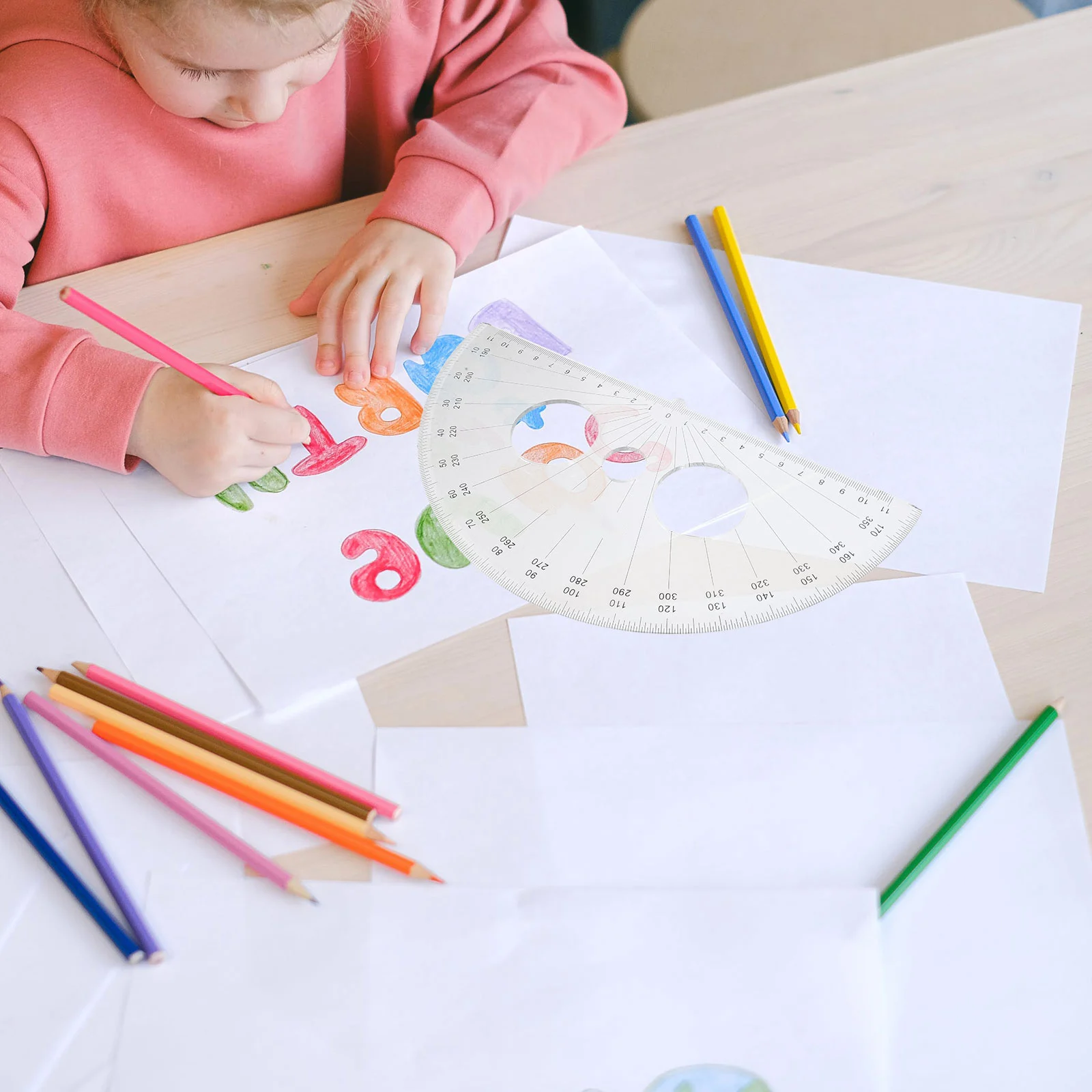 180 Degrees Plastic Protractor Clear Student Stationery Measuring Tool Geometry Ruler Drafting Design Accessory School
180 Degrees Plastic Protractor Clear Student Stationery Measuring Tool Geometry Ruler Drafting Design Accessory School