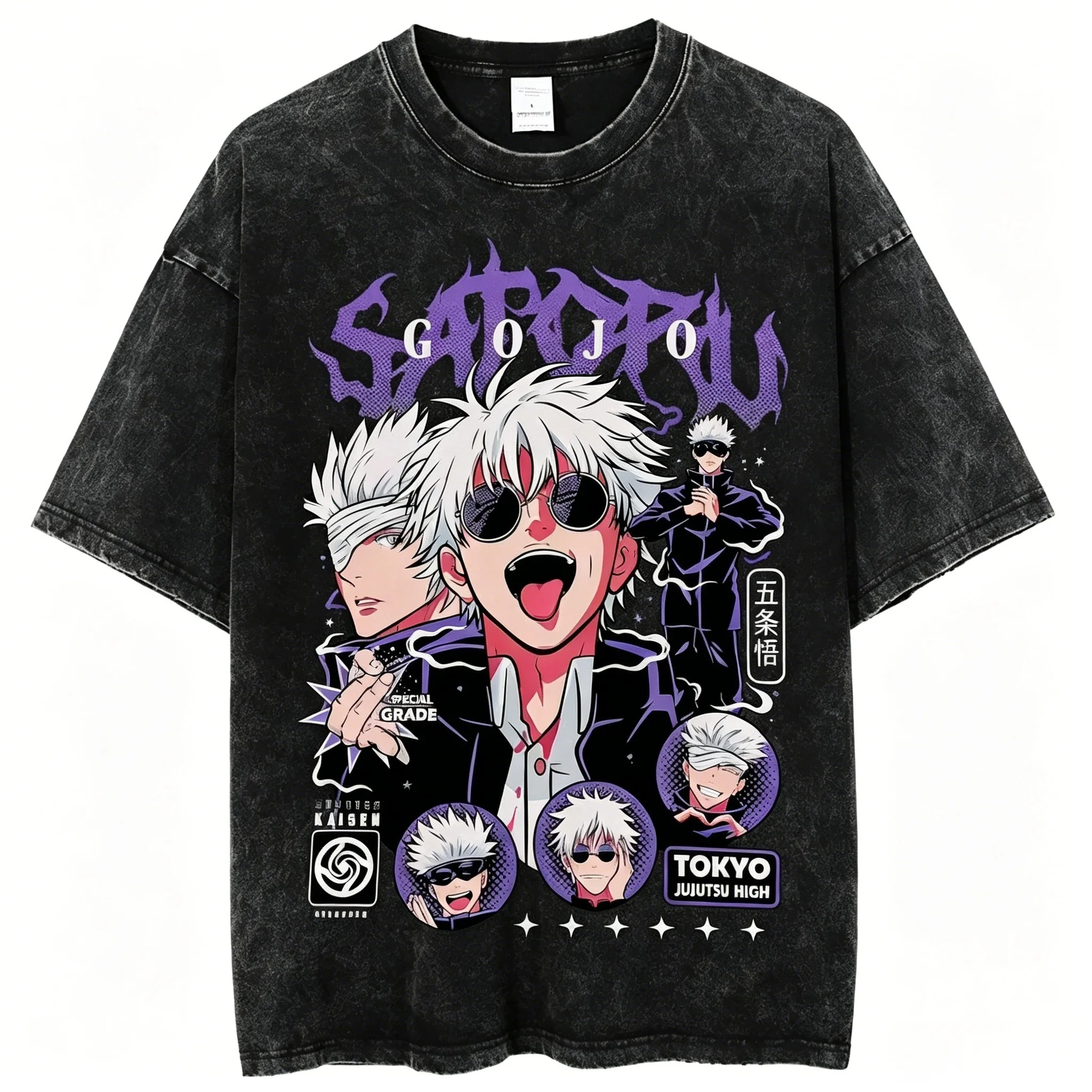 Summer Jujutsu Kaisen Gojo Satoru Vintage Washed Oversized Tee New High Quality 230GSM Cotton Anime Graphic Print Multi Color Streetwear
Summer Jujutsu Kaisen Gojo Satoru Vintage Washed Oversized Tee New High Quality 230GSM Cotton Anime Graphic Print Multi Color Streetwear