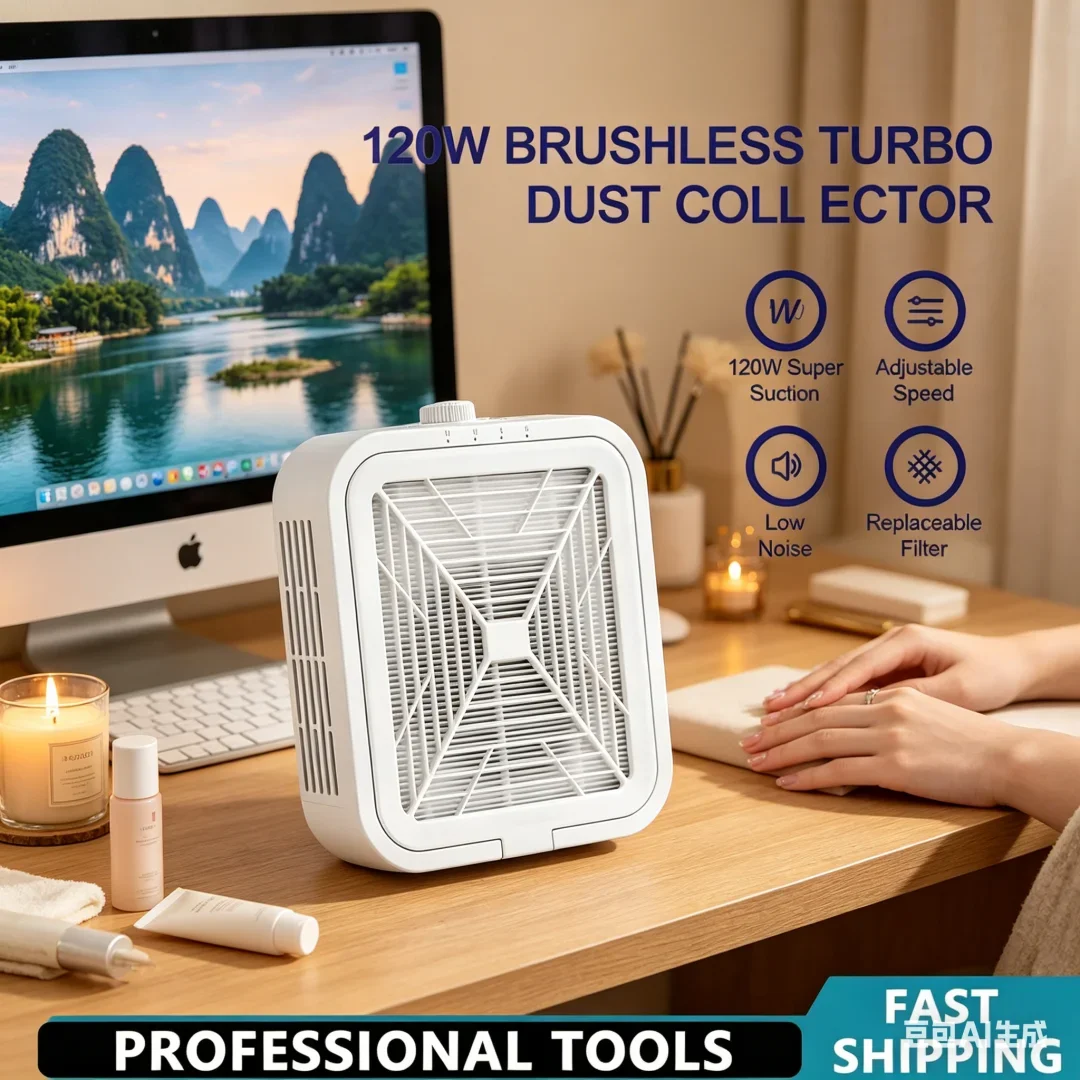Exquisite 120W Super Suction Nail Dust Collector Potent Sophisticated Brushless Nail Dust Extractor Premium Nail Art Manicure
Exquisite 120W Super Suction Nail Dust Collector Potent Sophisticated Brushless Nail Dust Extractor Premium Nail Art Manicure