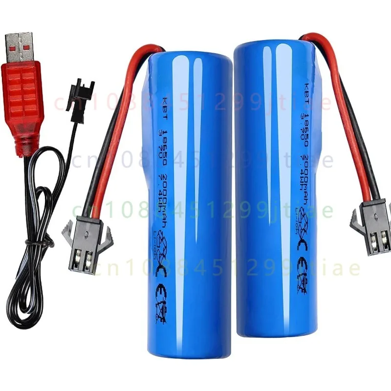 2Pcs 3.7V 2000mAh SM-2P Plug Rechargeable Battery + USB Cable for RC Cars Boats
2Pcs 3.7V 2000mAh SM-2P Plug Rechargeable Battery + USB Cable for RC Cars Boats