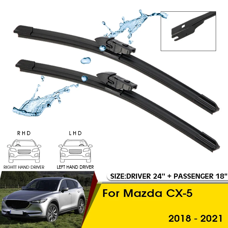 Car Wiper Blades For Mazda CX-5 2018 2019 2020 2021 Windshield Windscreen Front Window Blades 24"+18" Car Accessories
Car Wiper Blades For Mazda CX-5 2018 2019 2020 2021 Windshield Windscreen Front Window Blades 24"+18" Car Accessories