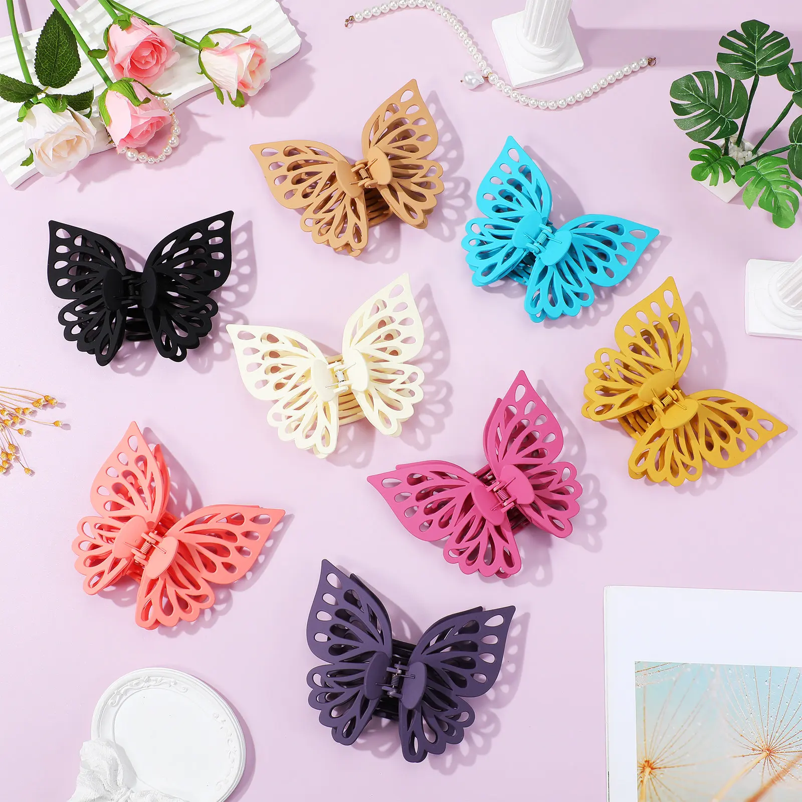8pcs Women Butterflies Claw Clips Large Barrettes For Thick Long Short Accessories Party Wedding Prom Banquet Daily Wear Unique
8pcs Women Butterflies Claw Clips Large Barrettes For Thick Long Short Accessories Party Wedding Prom Banquet Daily Wear Unique