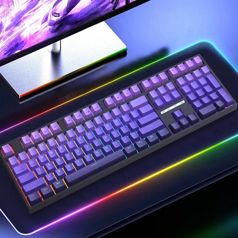 108-клавишная RGB эргономичная горячая замена игровая механическая клавиатура Беспроводная BT трехрежимная компьютерная настольная клавиатура 
108-клавишная RGB эргономичная горячая замена игровая механическая клавиатура Беспроводная BT трехрежимная компьютерная настольная клавиатура