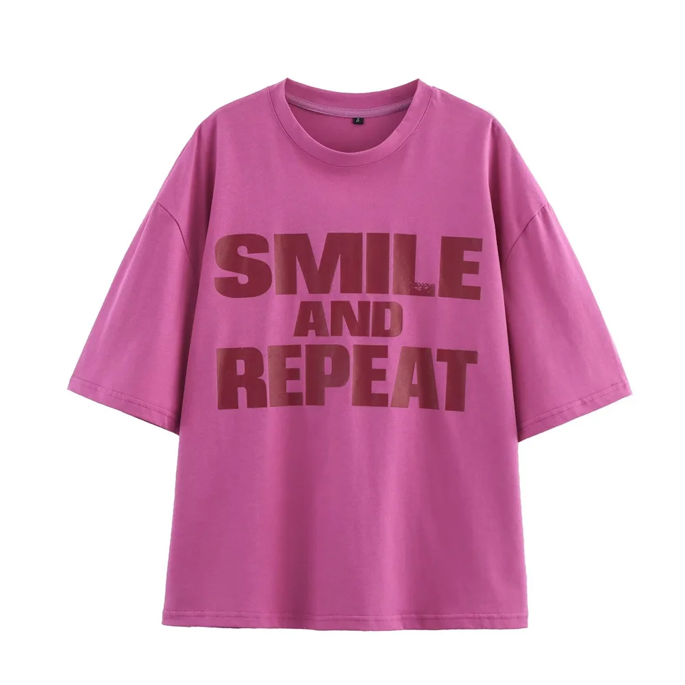 PB&ZA2025 Trendy Stylish Comfortable Vibrant Funky Playful Positive Pink Oversized T - shirt with SMILE AND REPEAT Print
PB&ZA2025 Trendy Stylish Comfortable Vibrant Funky Playful Positive Pink Oversized T - shirt with SMILE AND REPEAT Print