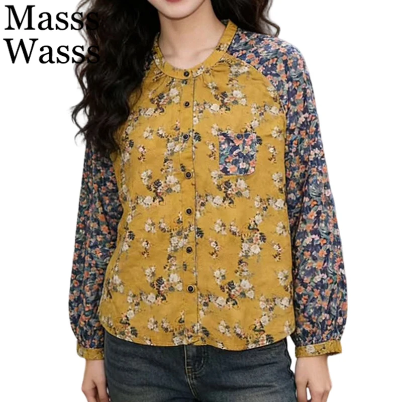 Женские модные повседневные блузки Masss Wasss 2026: Весенние винтажные рубашки с цветочным принтом, лоскутные топы в китайском стиле, свободные классические блузы
Женские модные повседневные блузки Masss Wasss 2026: Весенние винтажные рубашки с цветочным принтом, лоскутные топы в китайском стиле, свободные классические блузы