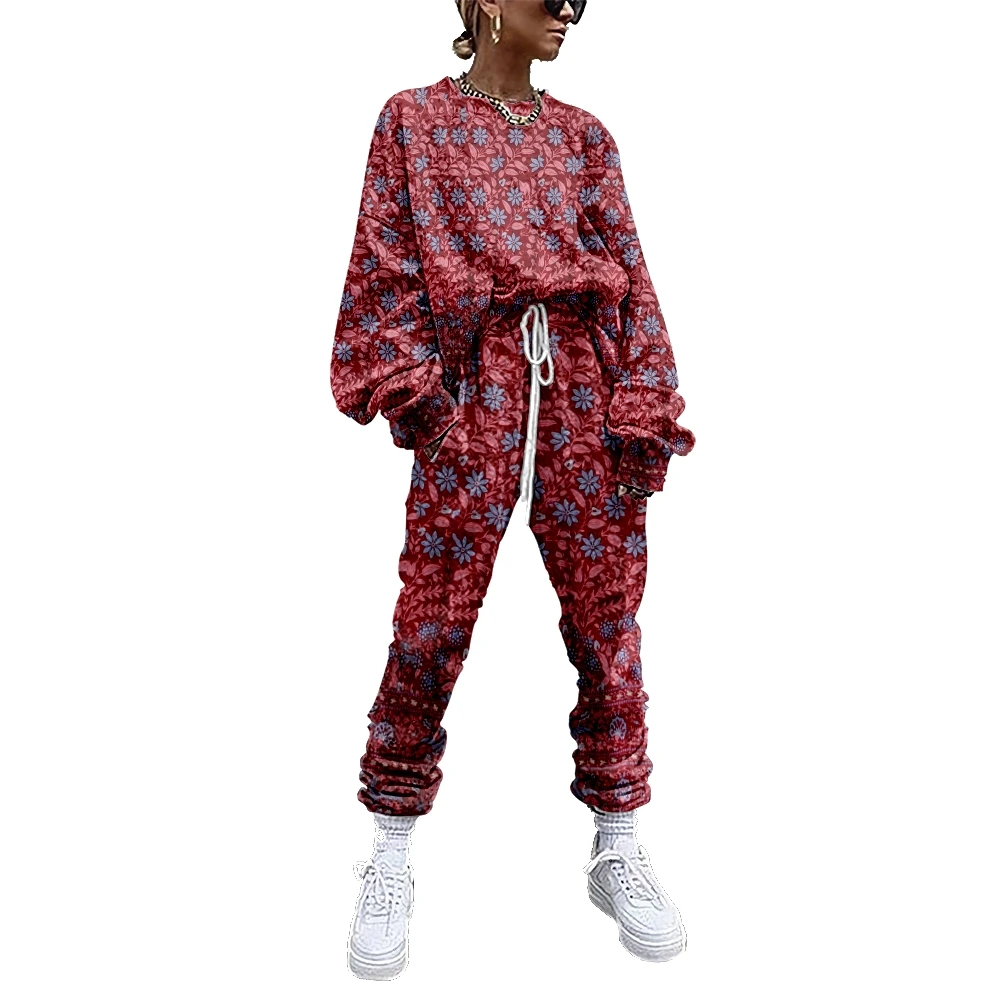 Women Tracksuit Vintage Floral Print 2 Piece Outfit Sweatshirt+Straight Sweatpants Matching Set Fitness Sporty Streetwear
Women Tracksuit Vintage Floral Print 2 Piece Outfit Sweatshirt+Straight Sweatpants Matching Set Fitness Sporty Streetwear