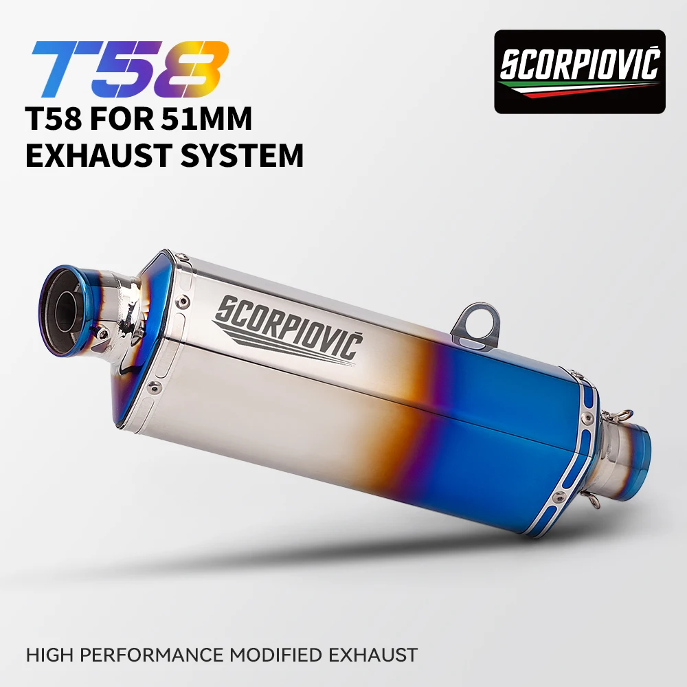 T58 tail section motorcycle motorcycle exhaust pipe modification 51MM caliber universal GSX250 GPR250
T58 tail section motorcycle motorcycle exhaust pipe modification 51MM caliber universal GSX250 GPR250