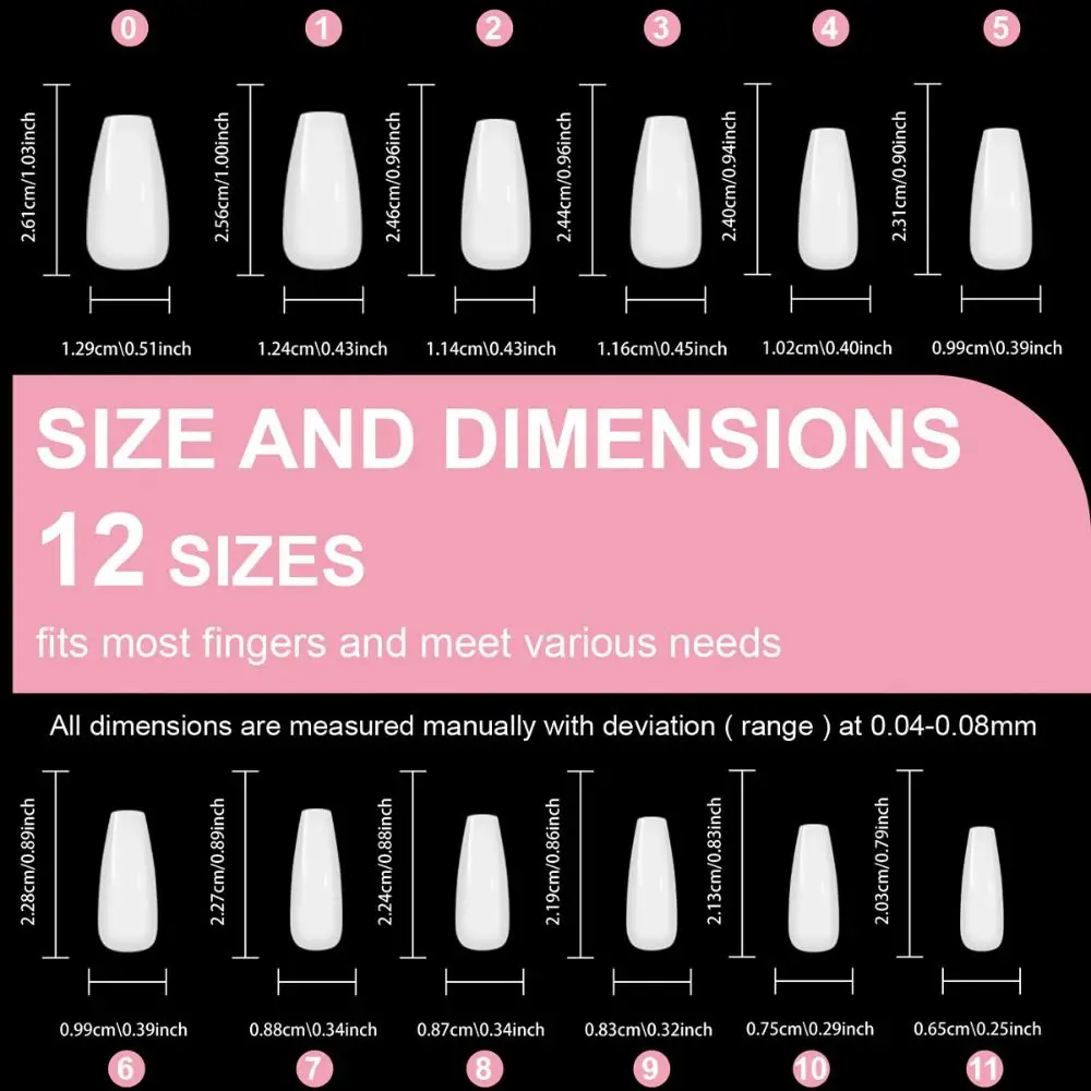 Manicure French False Nails Long Almond and Ballerina Short Square Fake Nails Solid Color Full Cover Nail Tips Women
Manicure French False Nails Long Almond and Ballerina Short Square Fake Nails Solid Color Full Cover Nail Tips Women