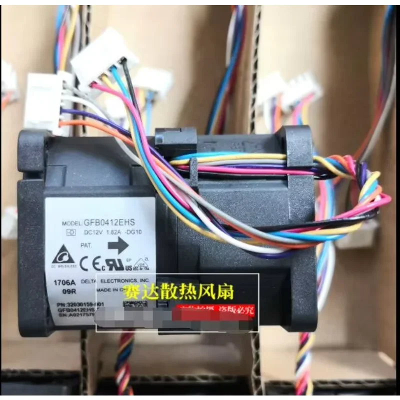 Delta Electronics GFB0412EHS DG10 DC 12V 1.82A 40x40x56mm 8-Wire Server Cooling Fan
Delta Electronics GFB0412EHS DG10 DC 12V 1.82A 40x40x56mm 8-Wire Server Cooling Fan