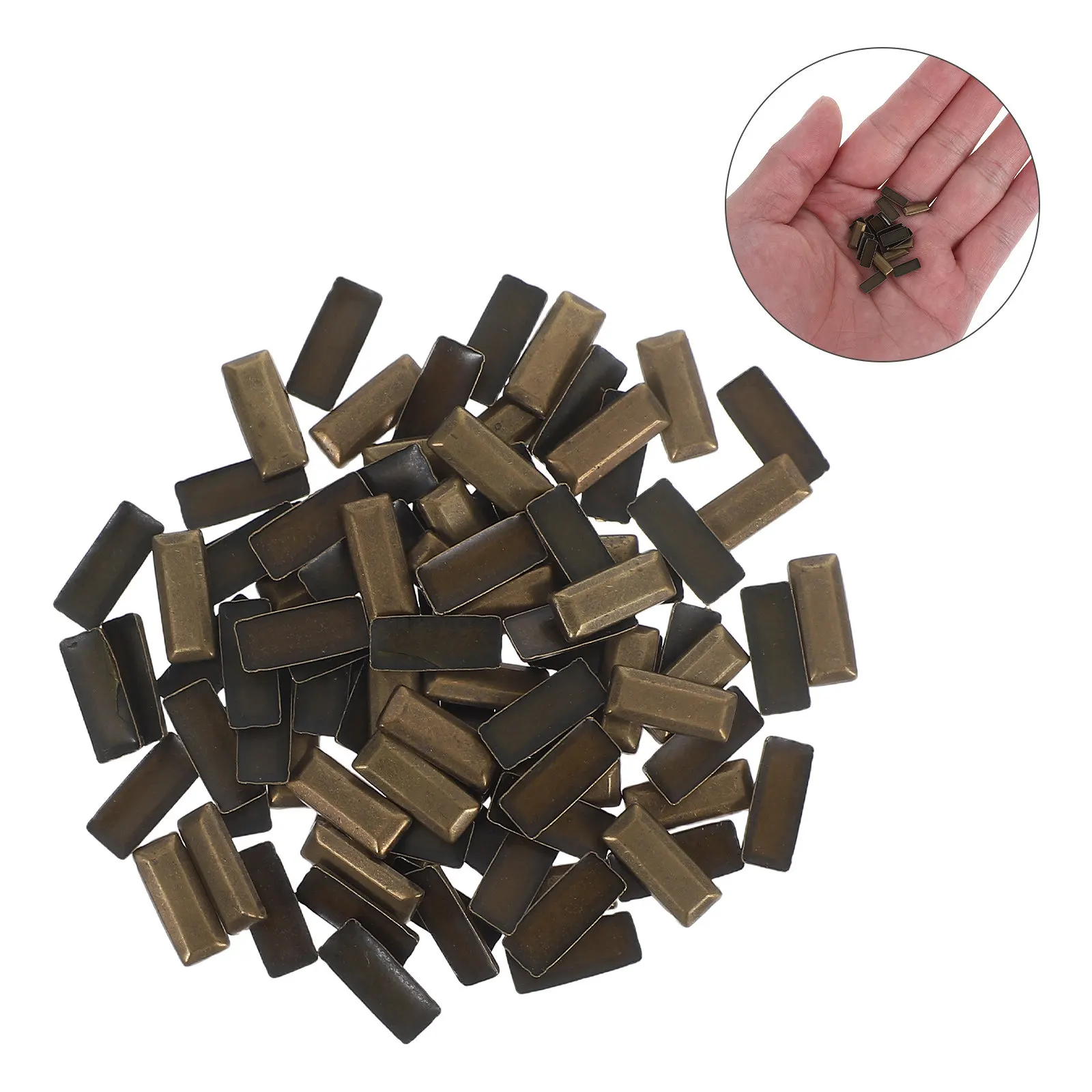 100Pcs Metal Copper Rectangle Studs Flatback Rivets DIY Clothes Belt Bag Shoes Punk Decoration Accessories Metal Star Studs
100Pcs Metal Copper Rectangle Studs Flatback Rivets DIY Clothes Belt Bag Shoes Punk Decoration Accessories Metal Star Studs