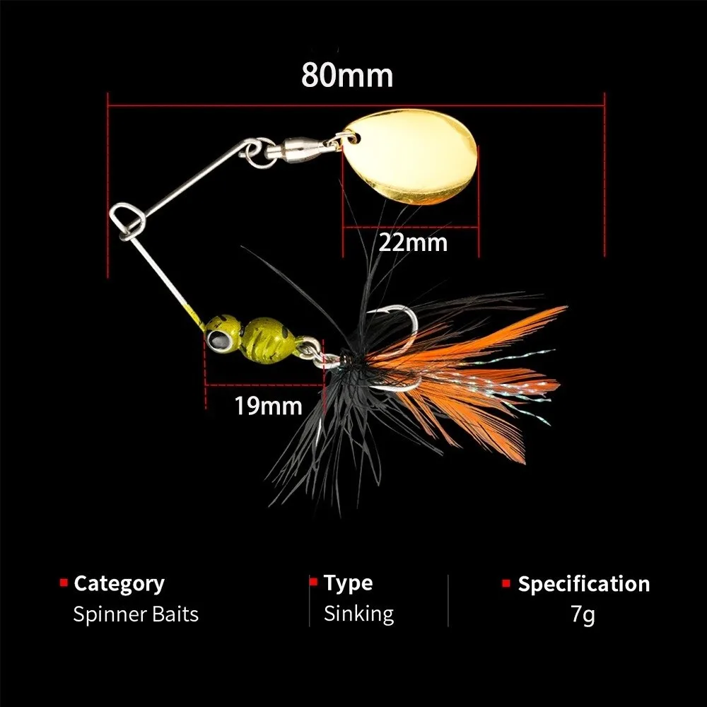 5pcs/Box 80mm 7g Spinner Lure Micro-root Simulate Metal Feather Fishing Bait Tweeter Design Artificial Bass Saltwater Use
5pcs/Box 80mm 7g Spinner Lure Micro-root Simulate Metal Feather Fishing Bait Tweeter Design Artificial Bass Saltwater Use