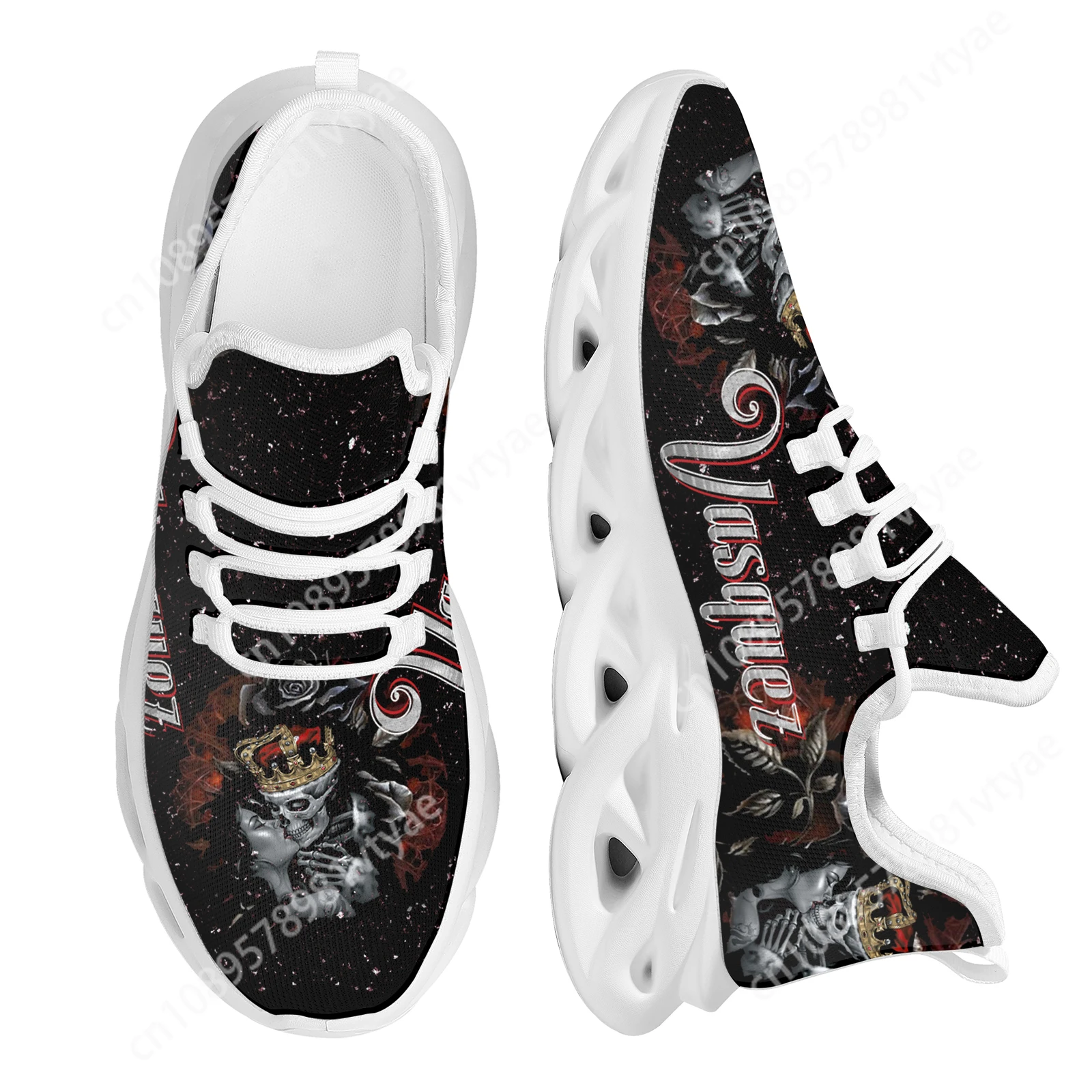 Custom Made Spring New Mesh Running Shoes Fashion Couple Skull Kissing Print Light Walking Sneakers Couple Plus Size Footwear
Custom Made Spring New Mesh Running Shoes Fashion Couple Skull Kissing Print Light Walking Sneakers Couple Plus Size Footwear