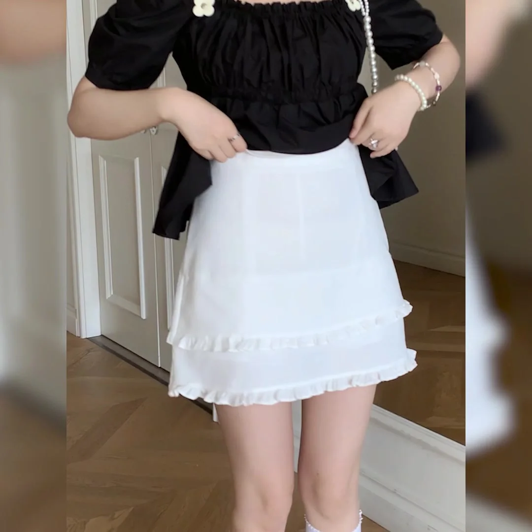 Summer High Waist Black White Short Skirt for Women Korean Y2k Style Fashion a Line Tennis Wrap Mini Skirts Womens Clothing
Summer High Waist Black White Short Skirt for Women Korean Y2k Style Fashion a Line Tennis Wrap Mini Skirts Womens Clothing