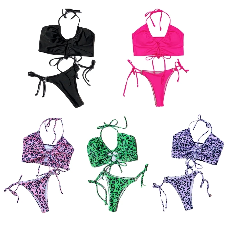 Two Piece Bikini Set for Woman String Bathing Suit Halter-Top with Bikini Bottom H58D
Two Piece Bikini Set for Woman String Bathing Suit Halter-Top with Bikini Bottom H58D
