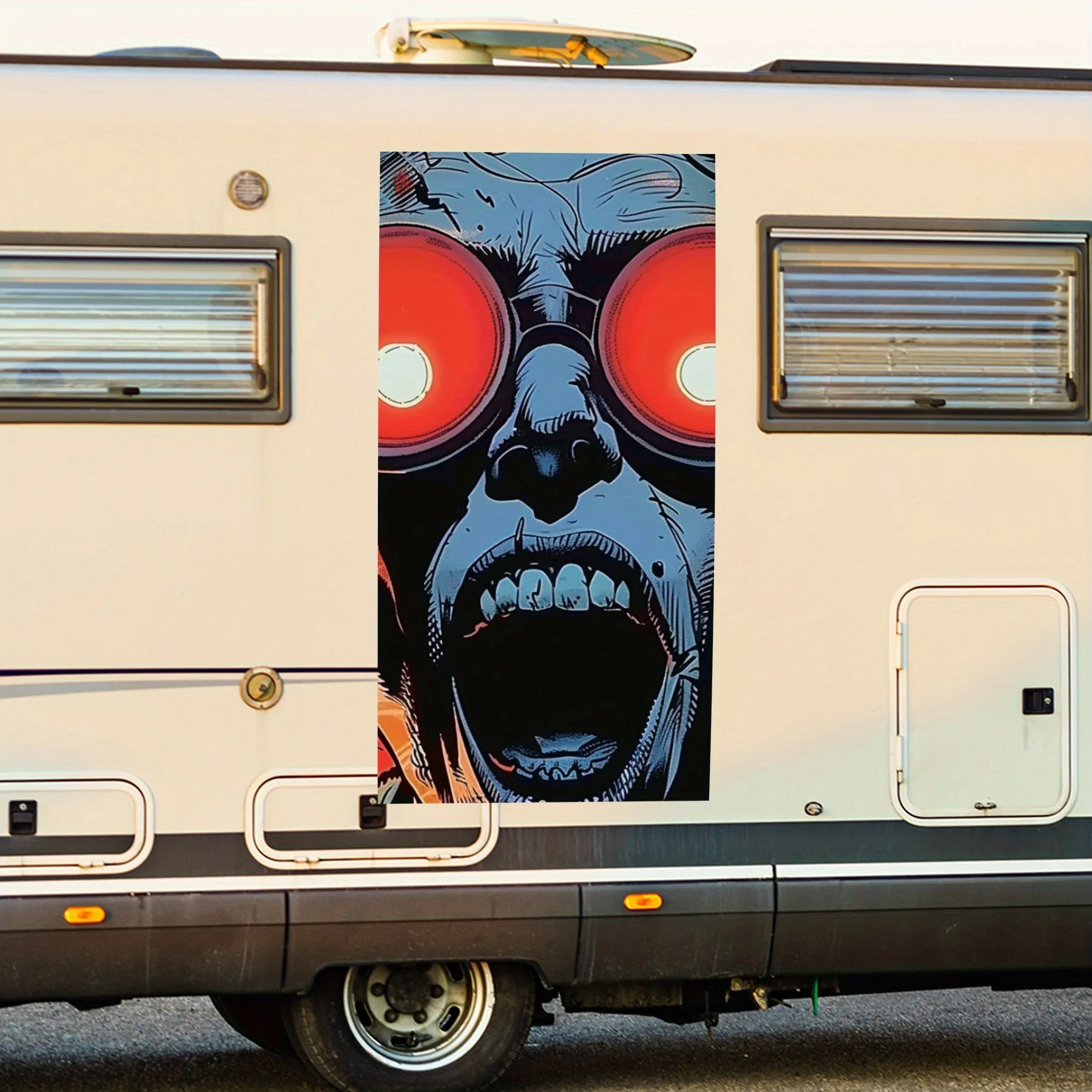 Comic Style Crazy Character Motorhome Car Door Sticker PVC Self Waterproof Stick, Striking Auto Exterior Accessories Decor Prote
Comic Style Crazy Character Motorhome Car Door Sticker PVC Self Waterproof Stick, Striking Auto Exterior Accessories Decor Prote