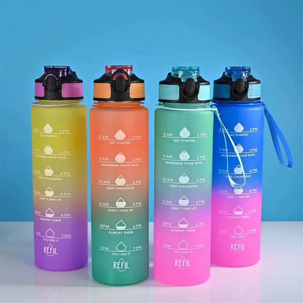 1L Water Bottle Gradient Color Motivational Sport Water Bottle Time Marker Leak-proof Cup for Office Gym Outdoor Shaker Bottle
1L Water Bottle Gradient Color Motivational Sport Water Bottle Time Marker Leak-proof Cup for Office Gym Outdoor Shaker Bottle