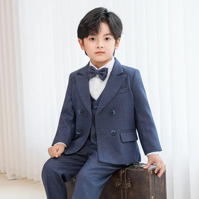Children Boys Blue Outfits Set Autumn Kids Boys Blazer Vest Pant Wedding Suits Elegant Child Costume Birthday Suit For Baby Boys
Children Boys Blue Outfits Set Autumn Kids Boys Blazer Vest Pant Wedding Suits Elegant Child Costume Birthday Suit For Baby Boys