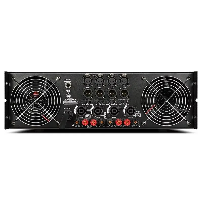 4-Channel Power Amplifier 3U 4*1300W High Power Stereo Sound Class H Professional Stage Performance Sound System for Live Events
4-Channel Power Amplifier 3U 4*1300W High Power Stereo Sound Class H Professional Stage Performance Sound System for Live Events