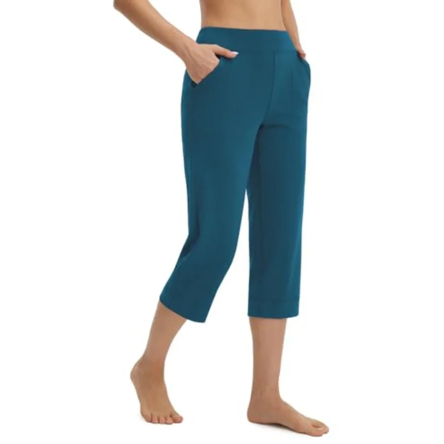 baleaf Womens Capri Pants High Waisted Straight Leg Yoga Capris Leggings with Pockets Crop Workout 21" Summer Pants
baleaf Womens Capri Pants High Waisted Straight Leg Yoga Capris Leggings with Pockets Crop Workout 21" Summer Pants