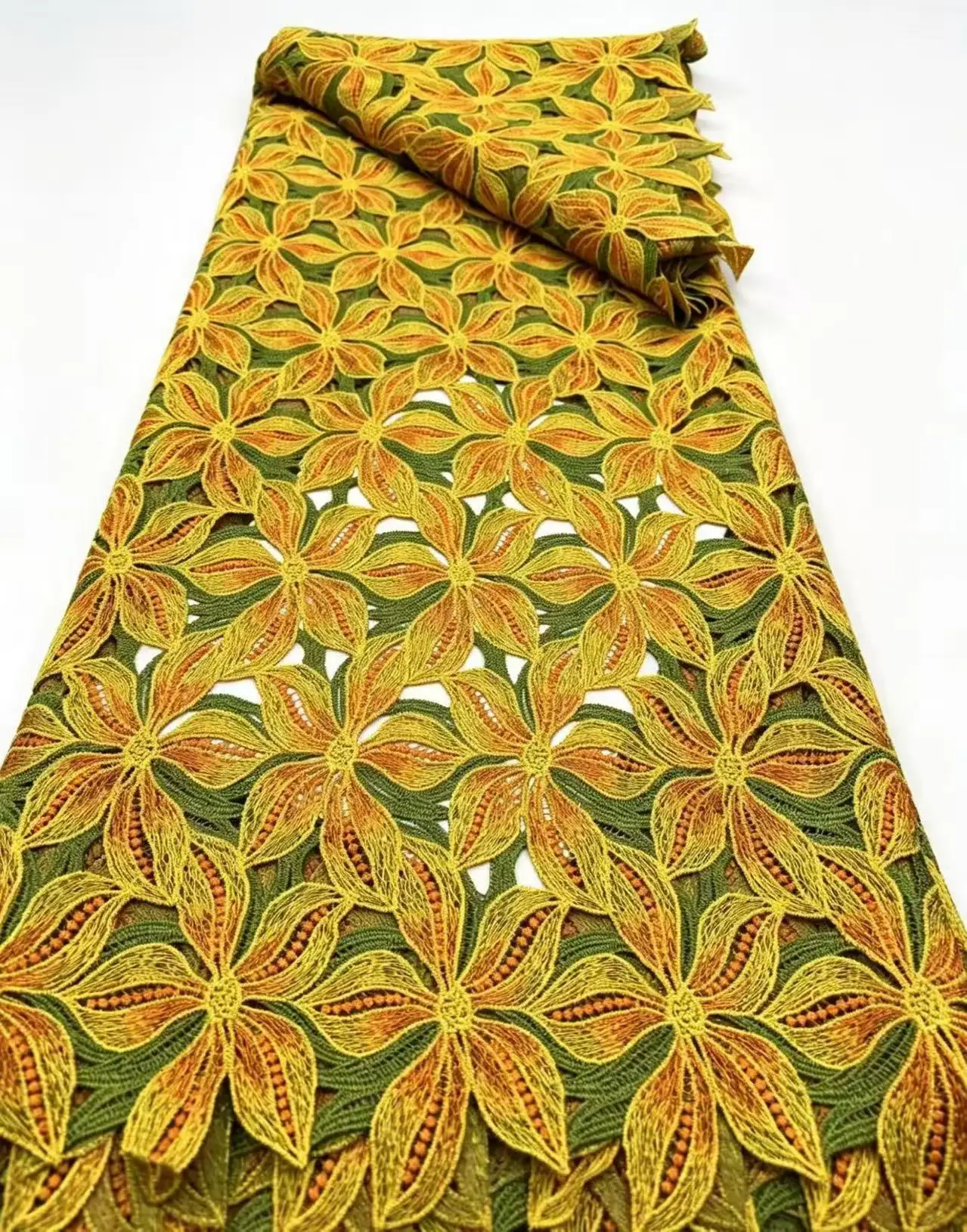 African Guipure Corded Lace Fabric 2026 Hot Sale Nigerian Gemstone Milk Silk for Women's Party Dresses Sewing
African Guipure Corded Lace Fabric 2026 Hot Sale Nigerian Gemstone Milk Silk for Women's Party Dresses Sewing